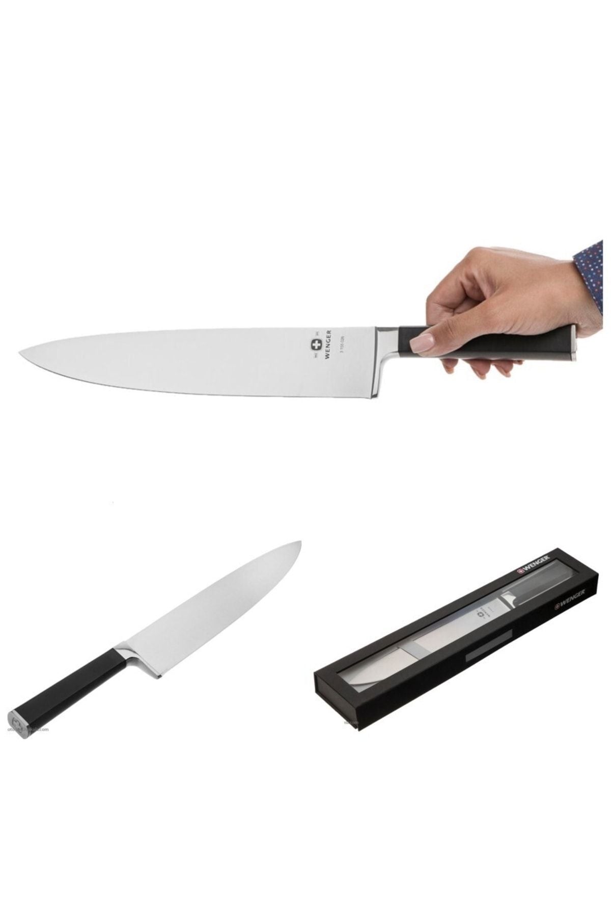 Wenger 3155026 Isviçre Malı Dövme Şef Aşçı Bıçağı 26 Cm Paslanmaz Çelik Geniş Ağızlı Şef Aşçı Bıçak