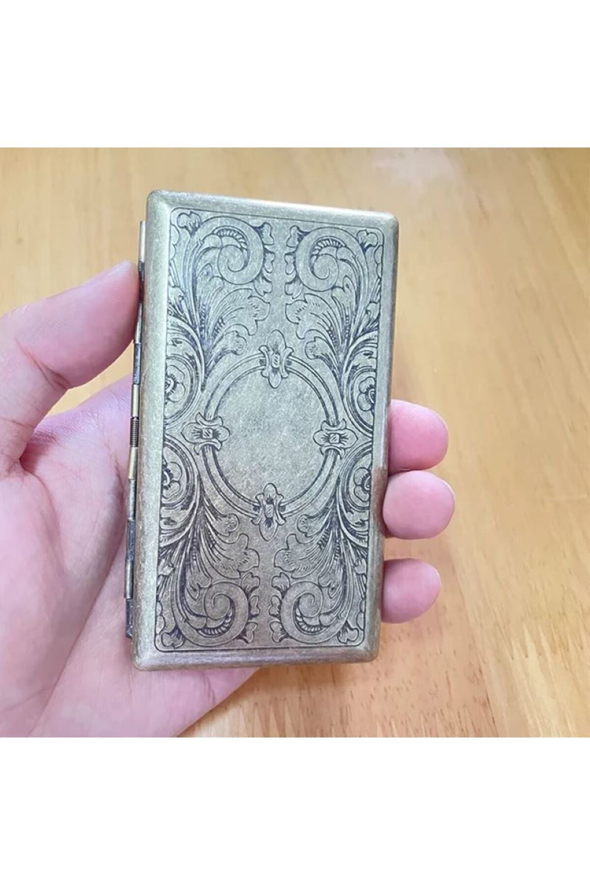 Attariye Sigara Tabakası Kutusu Uzun Retro Tasarım Çift Taraflı Şık St-103 Metal 103 Mm Guipai