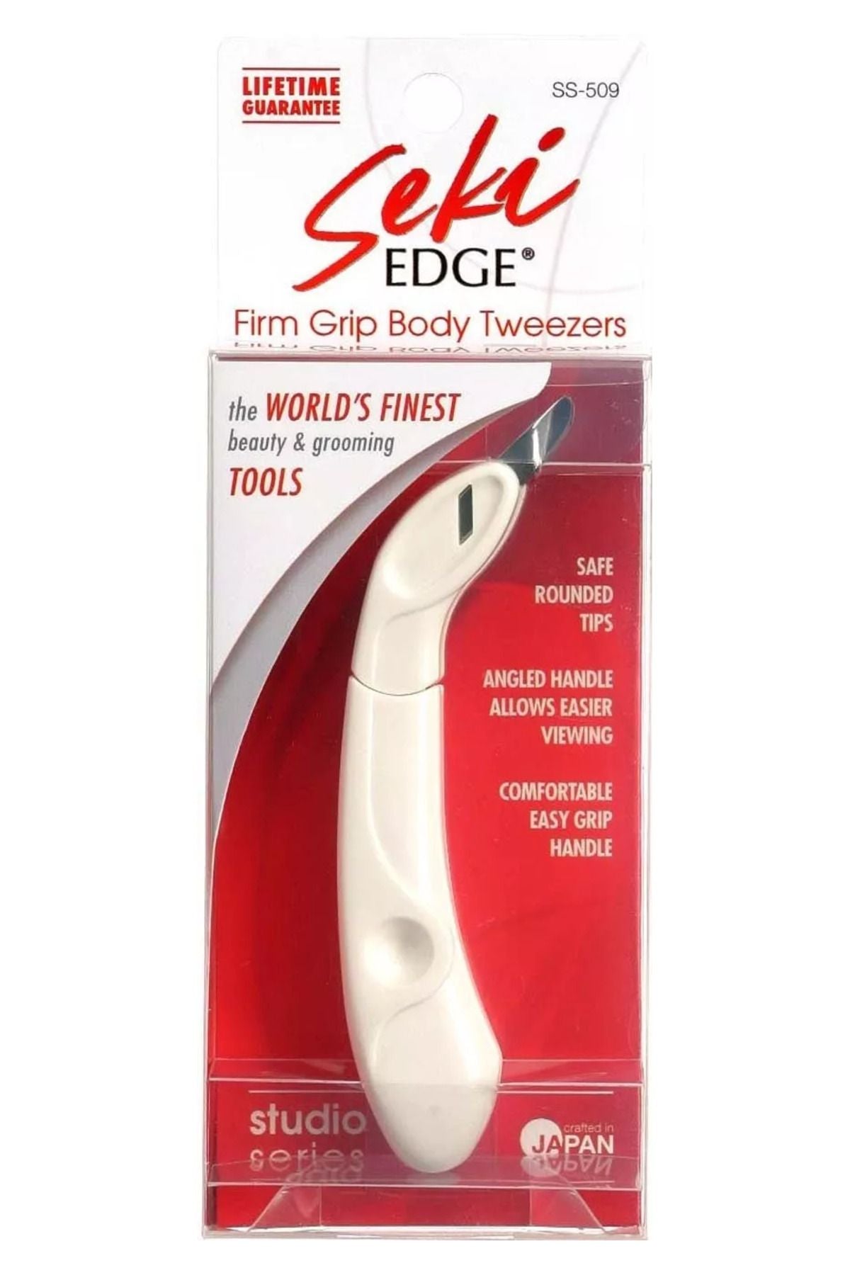 Seki Edge 509 Eğimli Ağız Vücut Cımbızı Japonya Üretimi Cımbız Yuvarlak Uçlu Güvenli Kolay Tutulur
