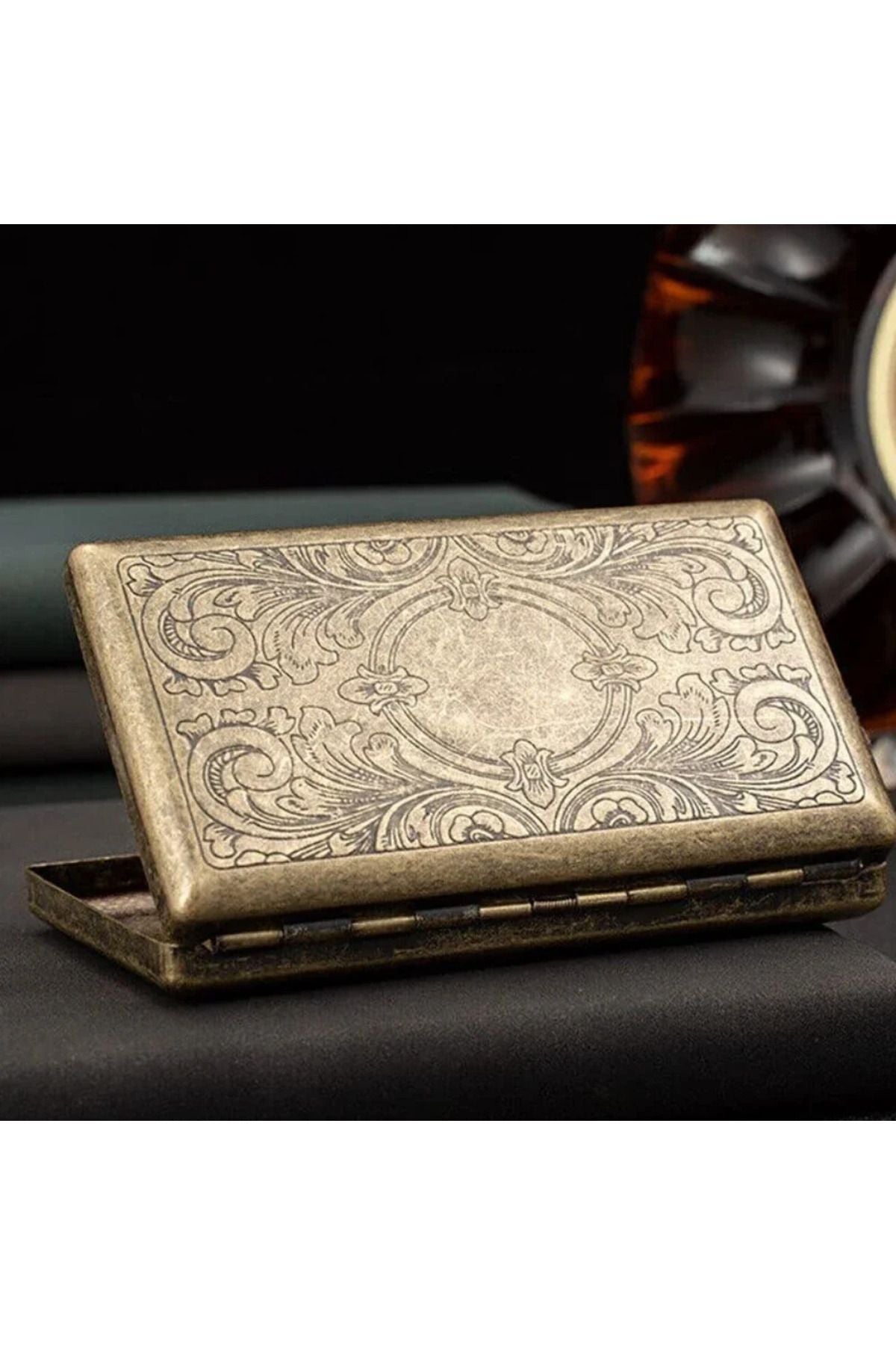 Attariye Sigara Tabakası Kutusu Uzun Retro Tasarım Çift Taraflı Şık St-103 Metal 103 Mm Guipai