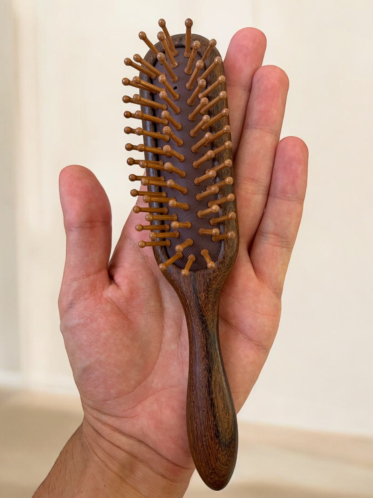 Sorendy Ahşap Dişli Saç Fırçası Doğal Saç Açıcı Kadın Saç Derisi Masaj Tarağı 19 cm AF-102