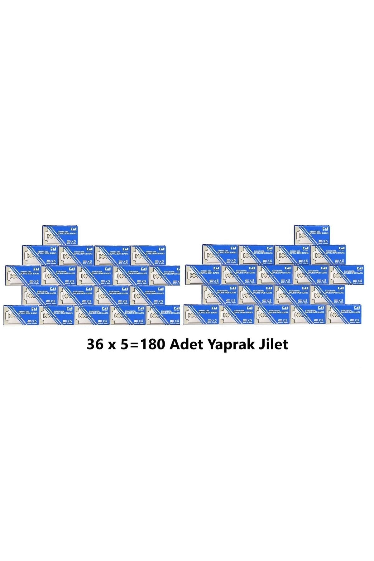 Japon Tam Jilet 180 Adet Tam Yaprak Jilet Sakal Tıraş Jileti Çift Kenarlı 180'li Paket