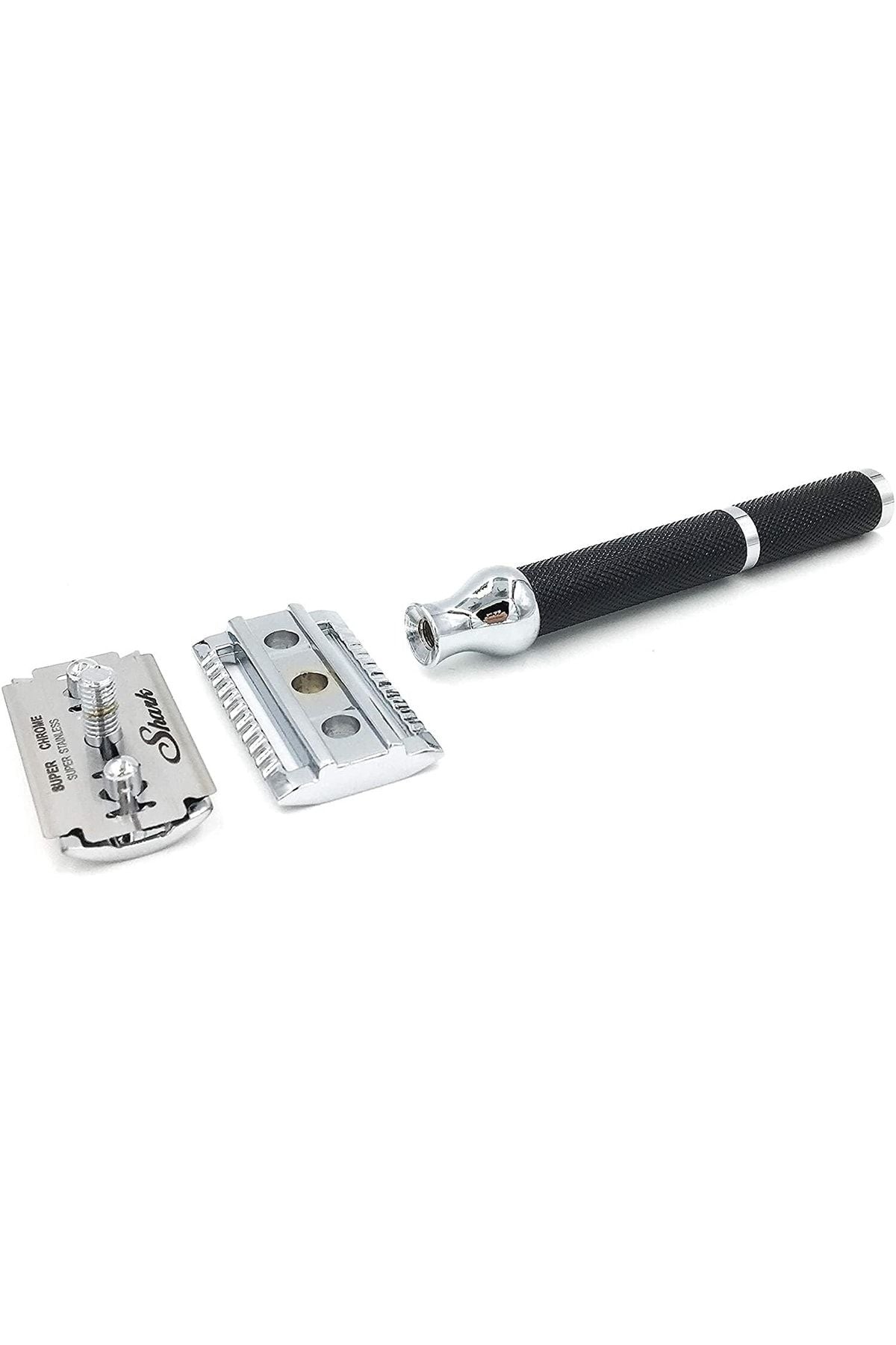 Parker 71r Geleneksel Tıraş Makinesi Üç Parçalı Krom Çift Kenarlı Tıraş Bıçağı Sakal Tıraş Uzun