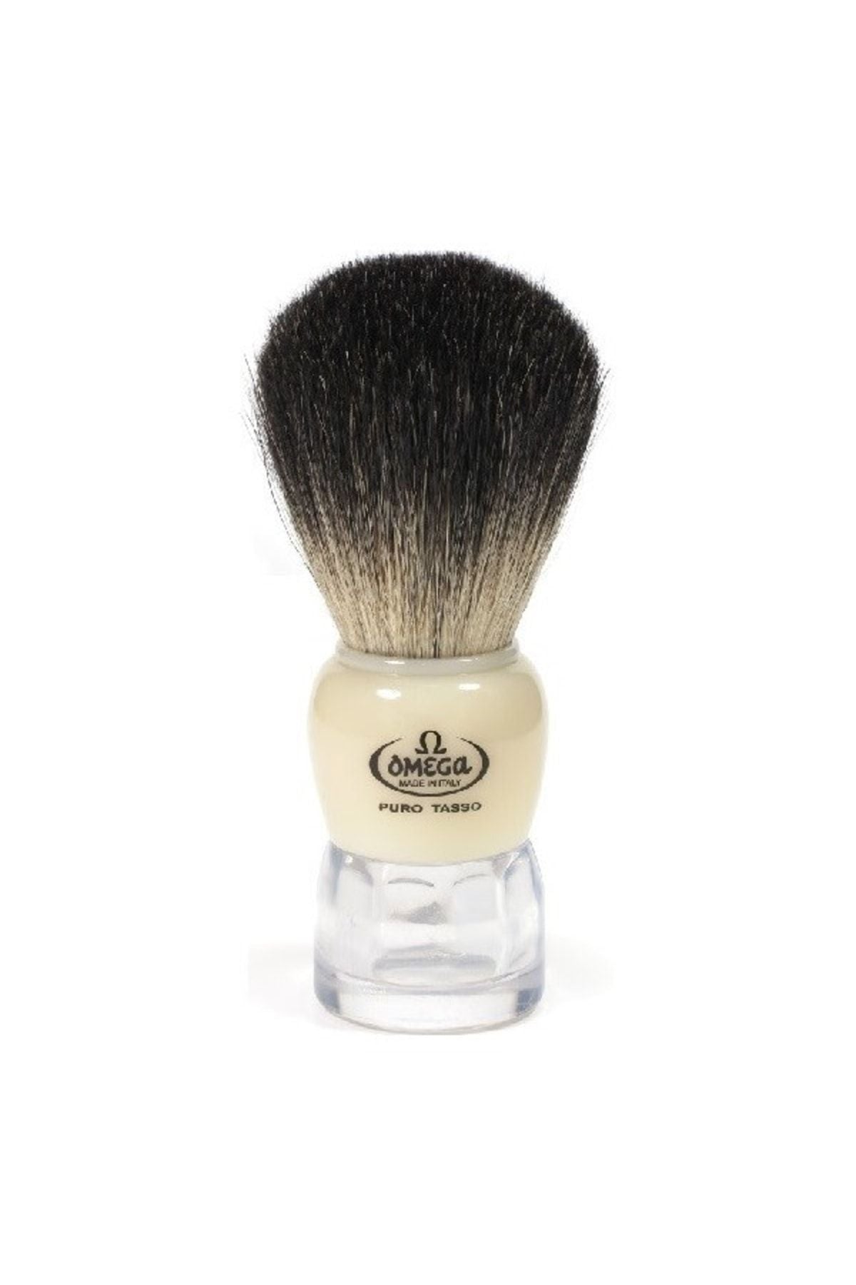 Omega 63170 Black Badger Porsuk Kılı Doğal Kıl Tıraş Fırçası İtalyan Sakal Köpüğü Fırçası Reçine