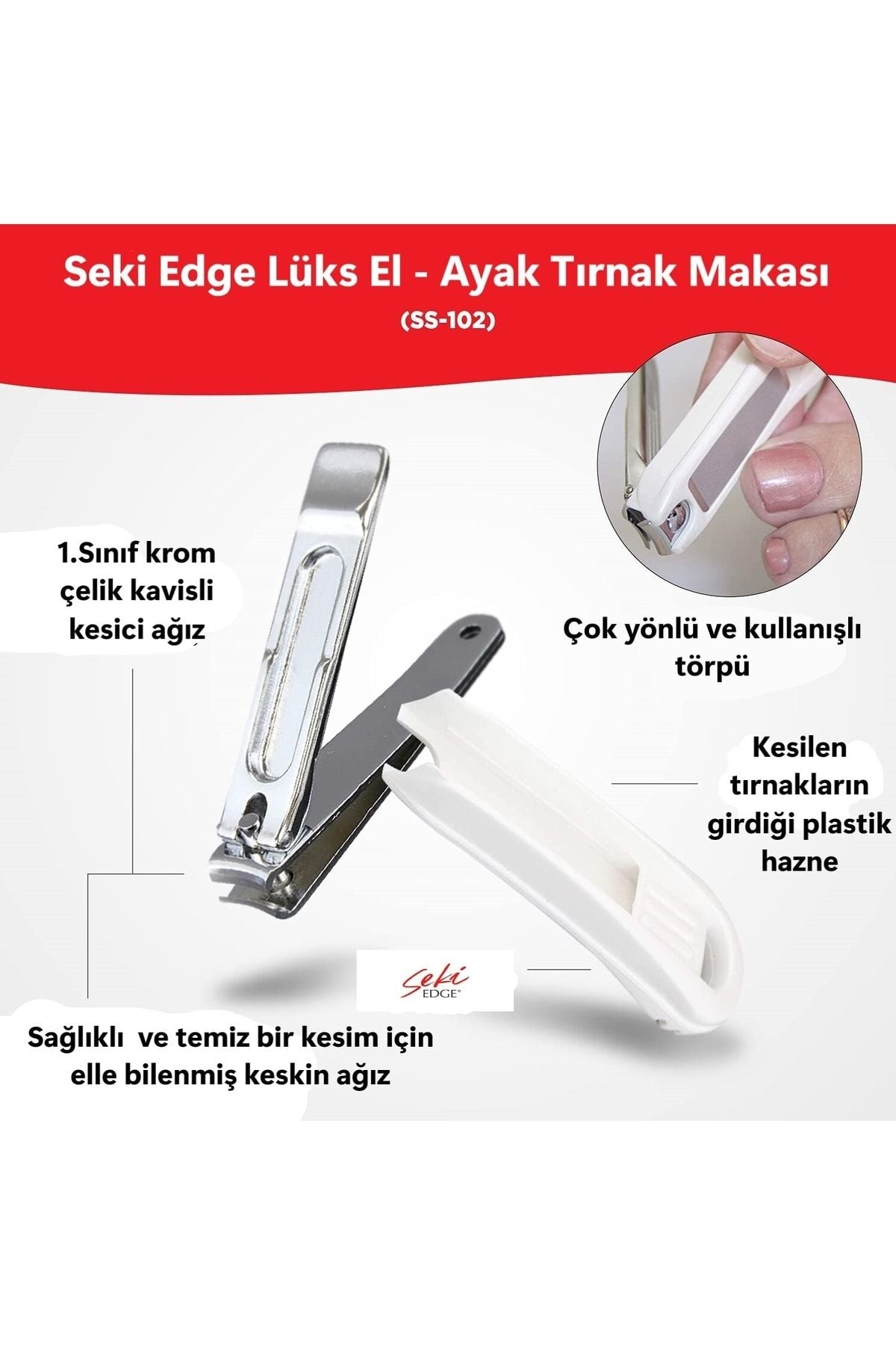 Seki Edge Ss-102 El Ve Ayak Tırnak Makası Lüks El Ve Ayak Tırnağı Keskisi Japon Malı Ithal Paslanmaz