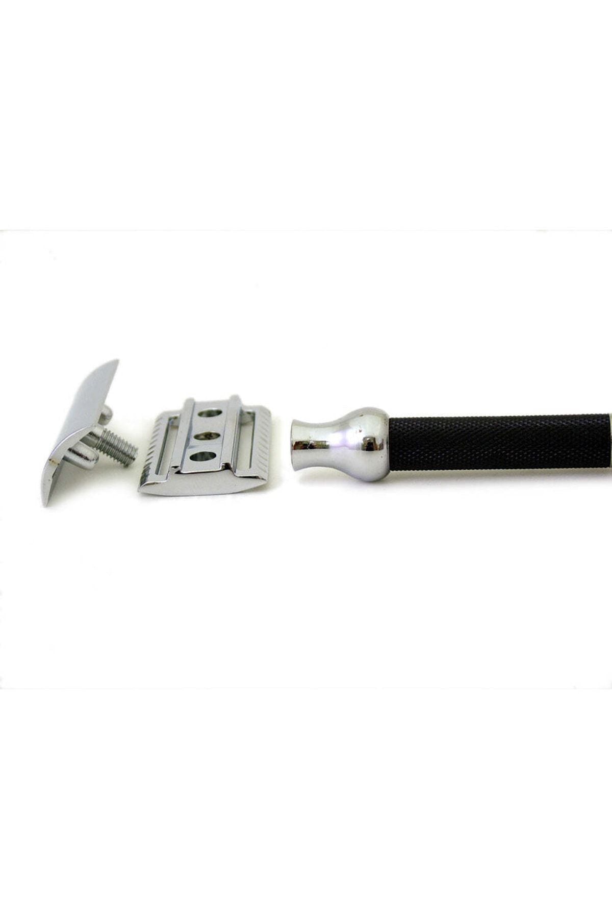 Parker 71r Geleneksel Tıraş Makinesi Üç Parçalı Krom Çift Kenarlı Tıraş Bıçağı Sakal Tıraş Uzun