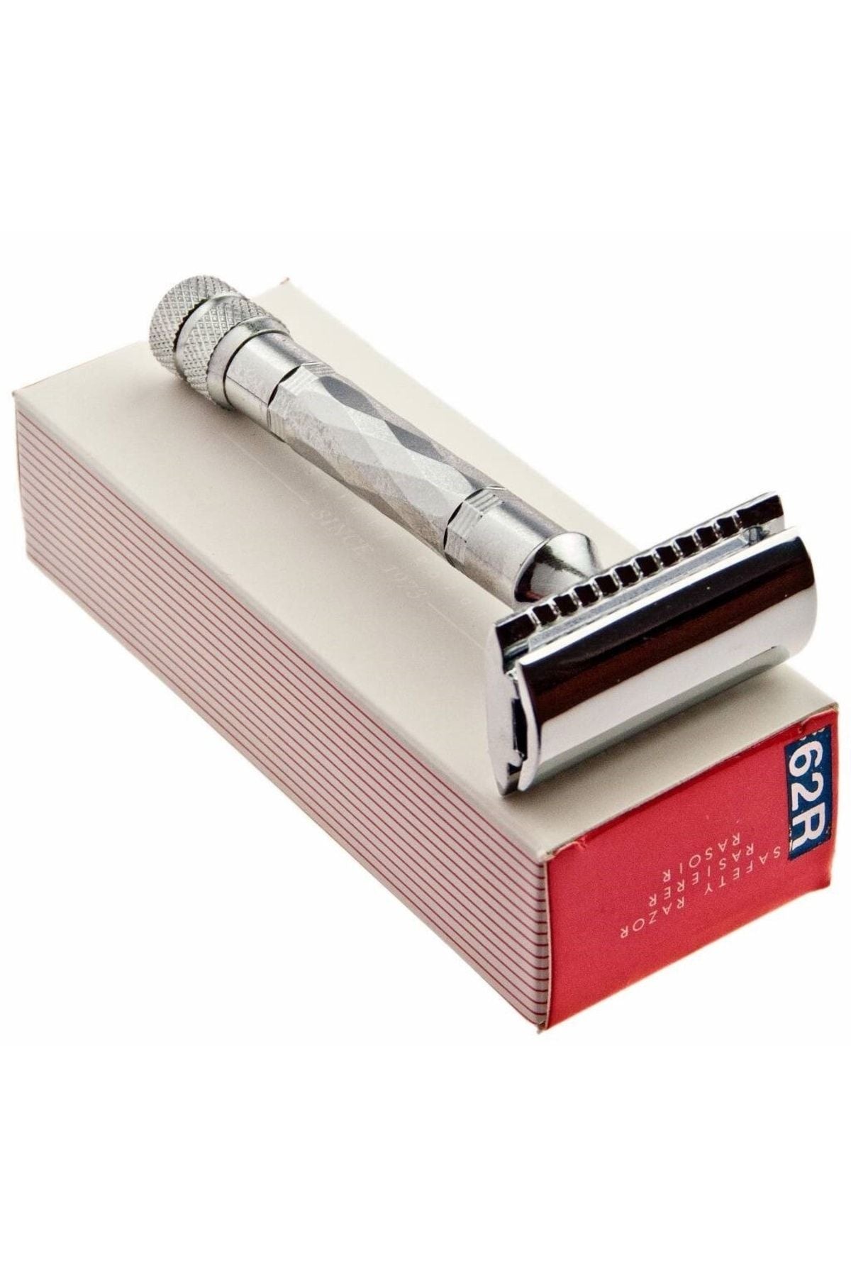 Parker 62r Geleneksel Tıraş Makinesi Üç Parçalı Krom Çift Kenarlı Tıraş Bıçağı Sakal Düz