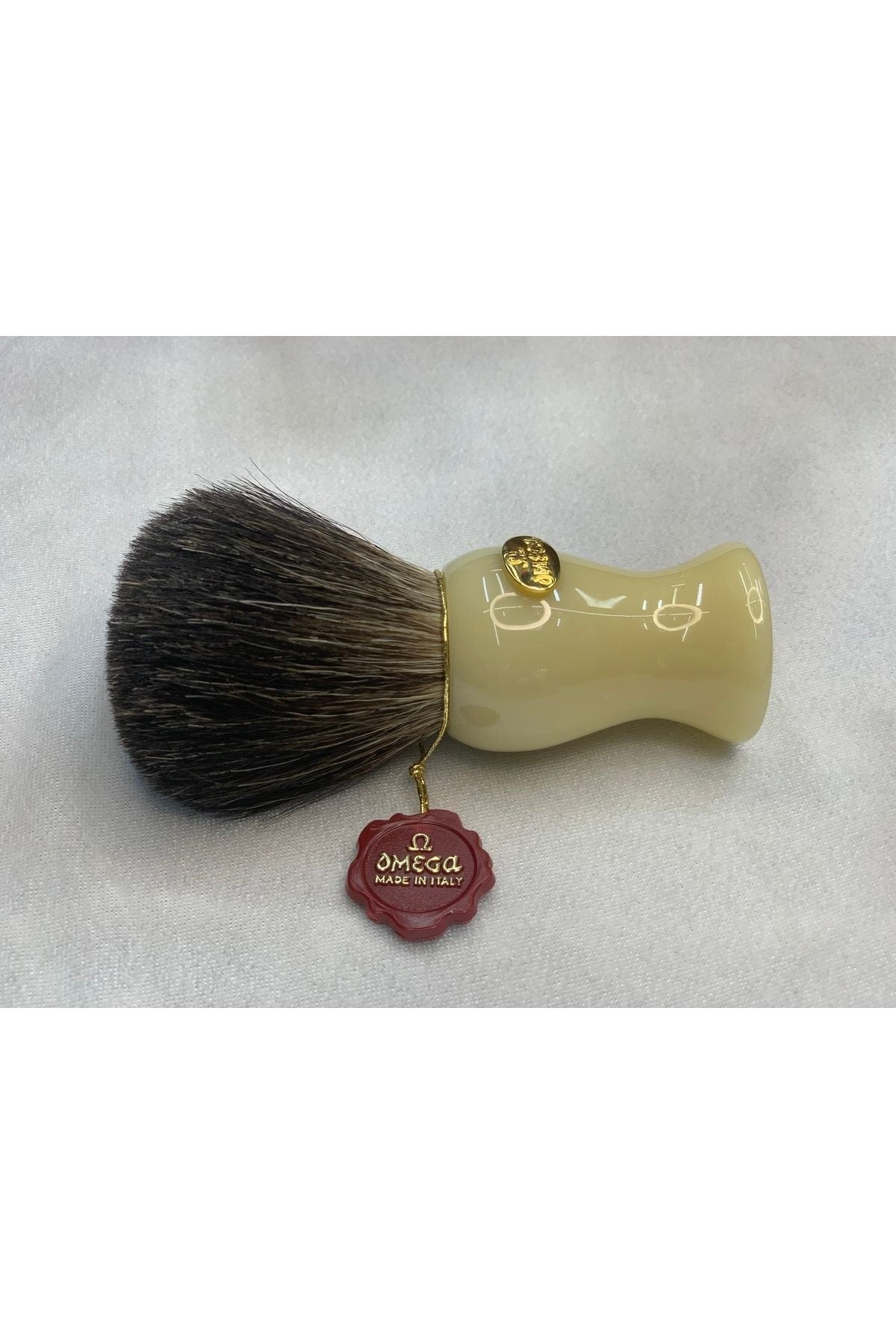 Omega 6220 Black Badger Porsuk Kılı Doğal Kıl Tıraş Fırçası Italyan Gerçek Kıldan Sakal Fırçası
