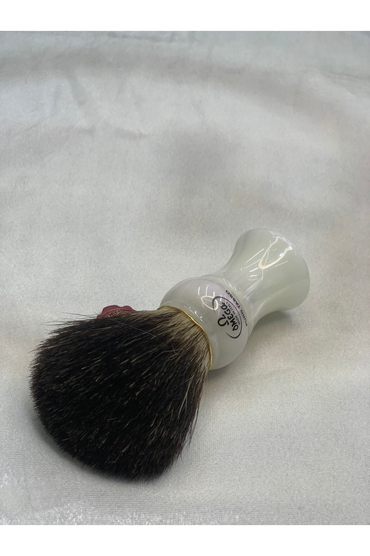 Omega 6283 Black Badger Porsuk Kılı Doğal Kıl Tıraş Fırçası Italyan Gerçek Sakal Fırçası Reçine Sap
