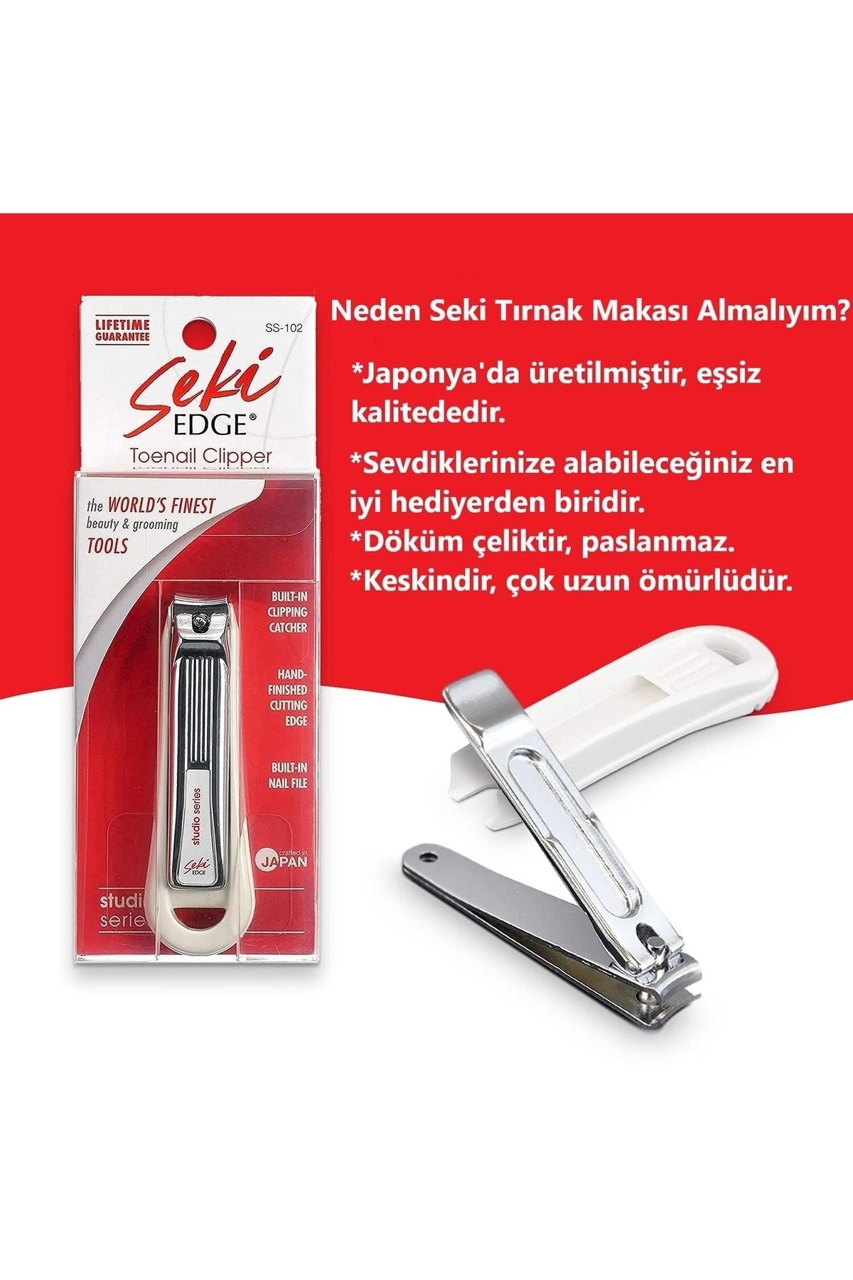 Seki Edge Ss-102 El Ve Ayak Tırnak Makası Lüks El Ve Ayak Tırnağı Keskisi Japon Malı Ithal Paslanmaz