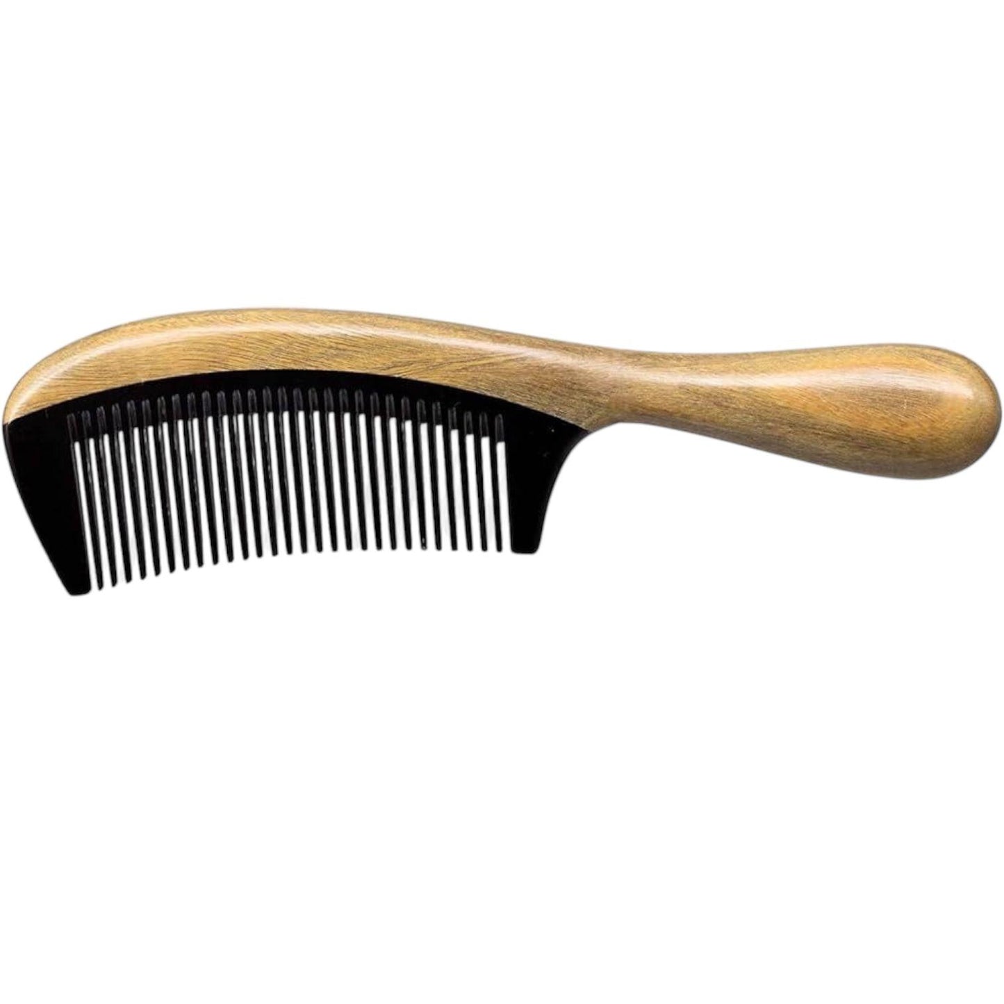 Sorendy Pelesenk Ağaçı Kaplamalı Kemik Dişli Tarak Ahşap Saç Tarağı 20 cm AT-126 Saplı