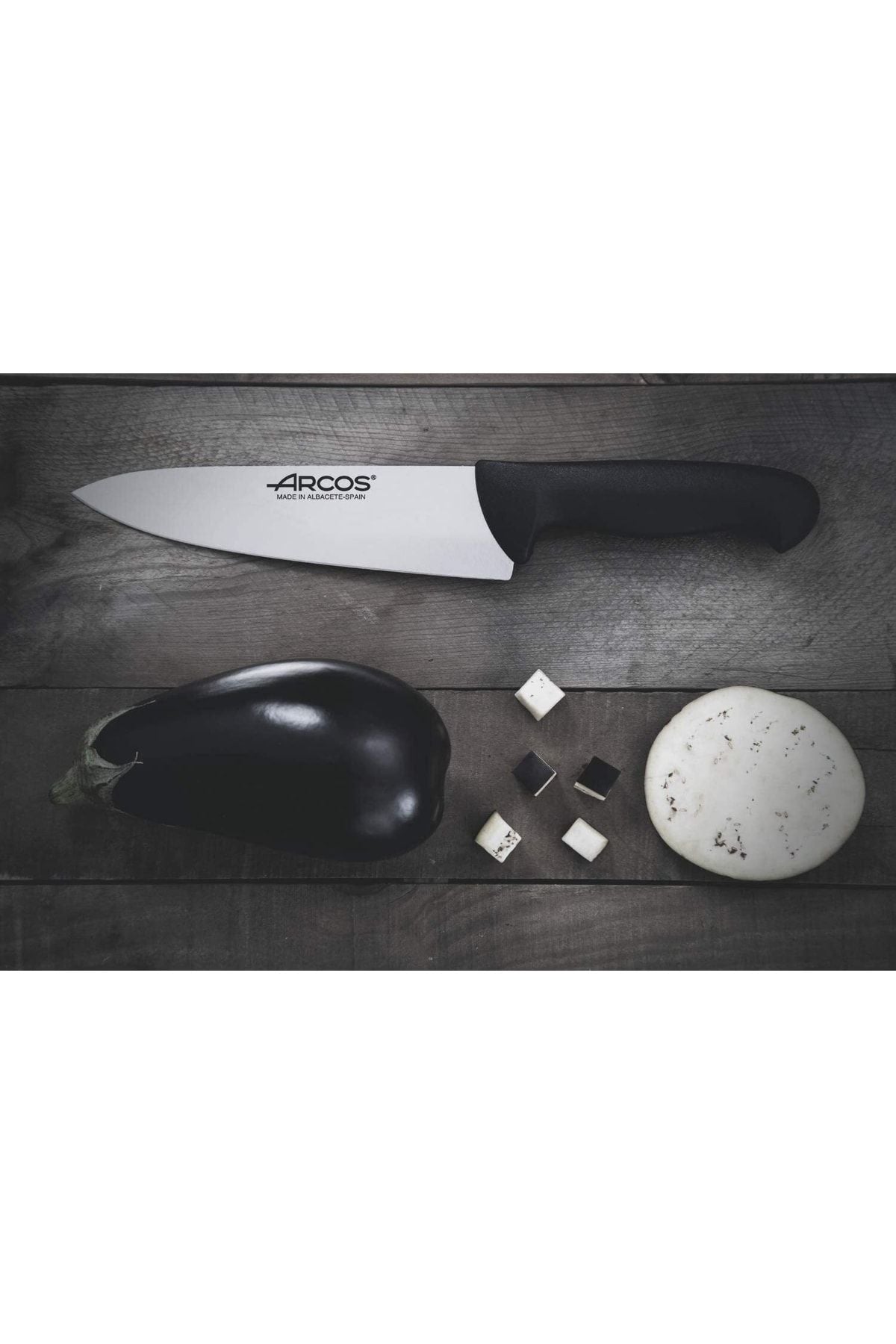 Arcos 290825 Pro Şef Aşçı Bıçağı 25 Cm Nitrum Paslanmaz Çelik Geniş Ağzılı Bıçak Mutfak Bıçağı