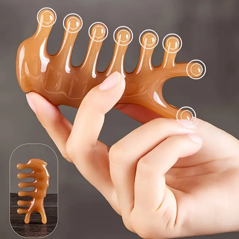 3 Parça Reçine Gua Sha Meridyen Masaj Seti Cilt Bakım Terapisi Yüz Boyun Akupresür Seti AT-127