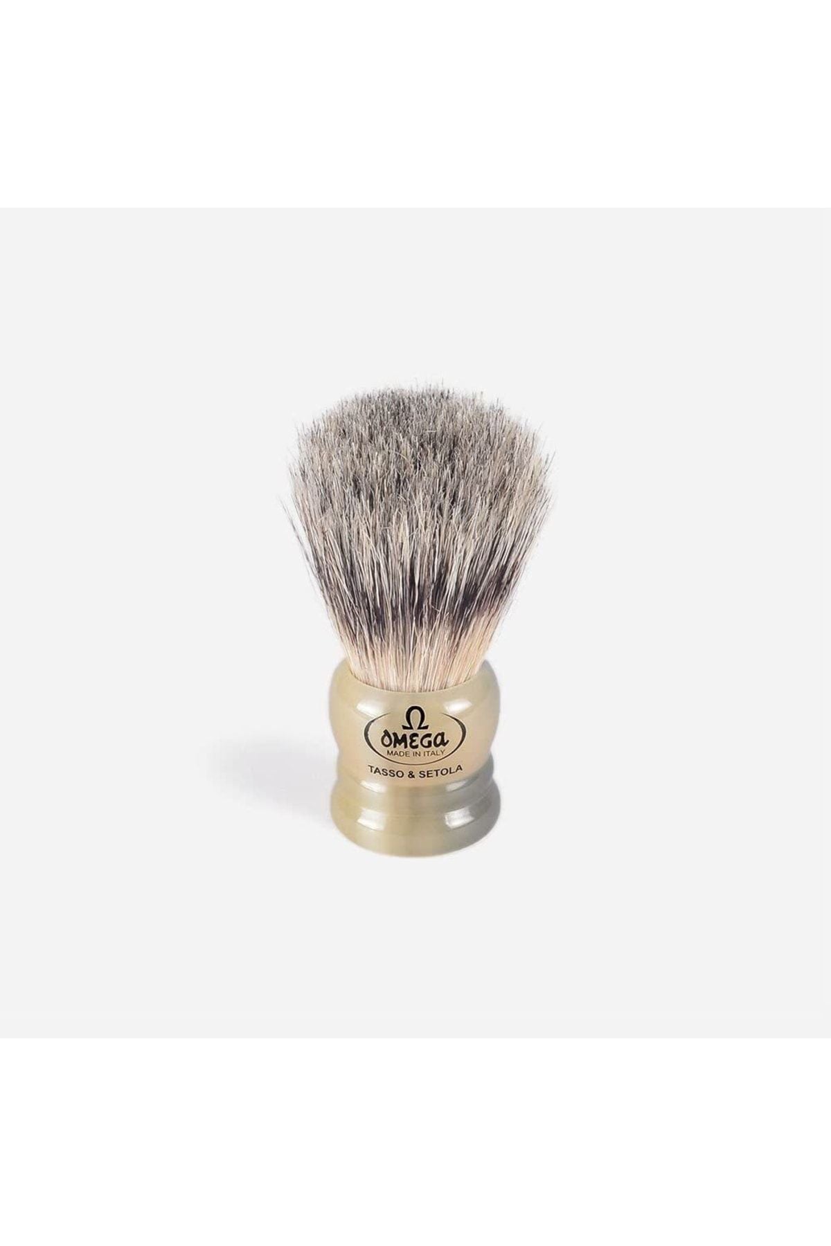 Omega 11047 Mini Boy Cüce Seyahat Tipi Karışık Doğal Kıl Tıraş Fırçası Italyan Kıl Sakal Fırçası