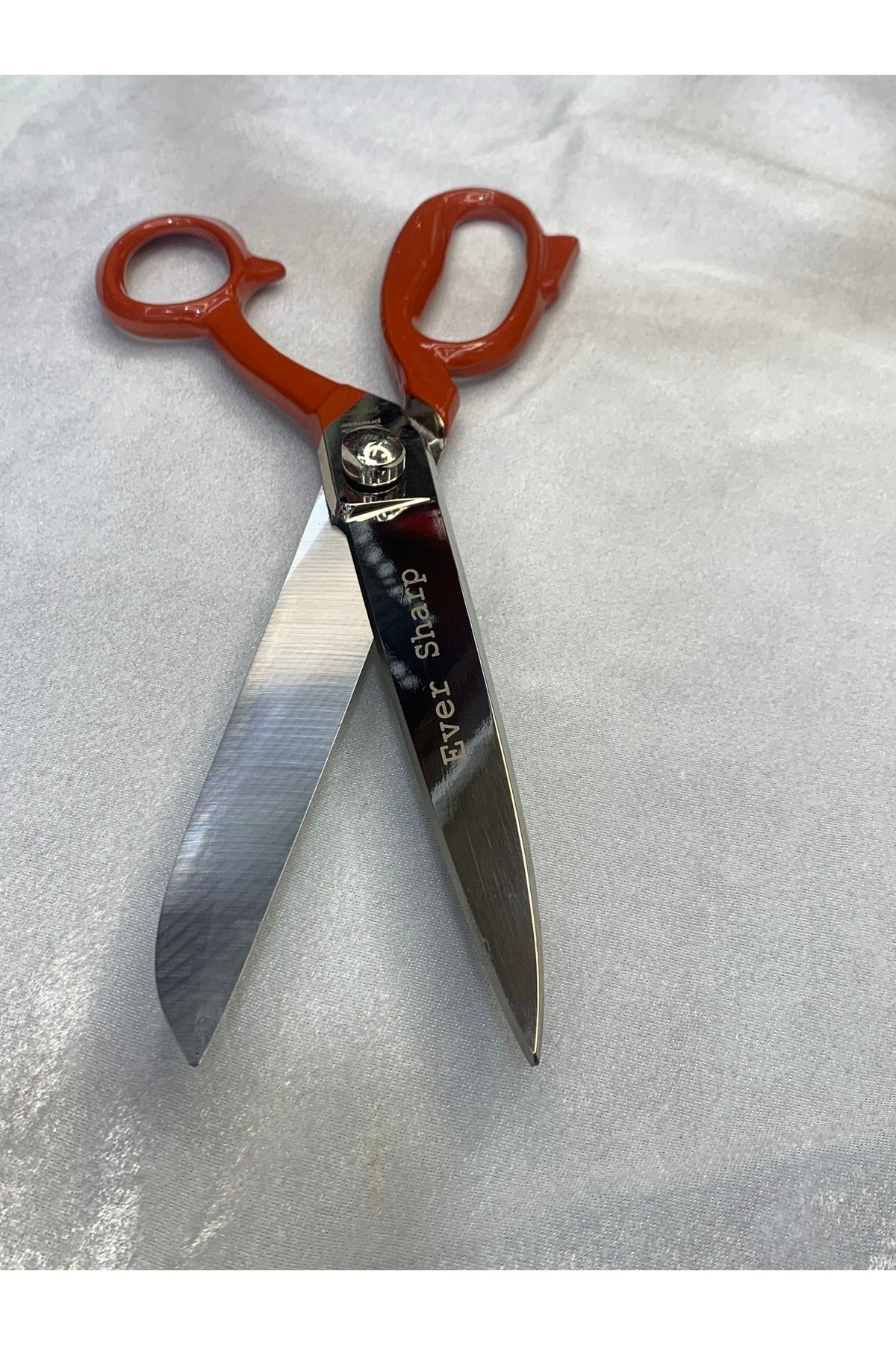 Premax 12 Inç Terzi Tekstil Makası Deri Ve Kumaş Kot Keser Makas 31 Cm Çelik Büyük Kırmızı Saplı