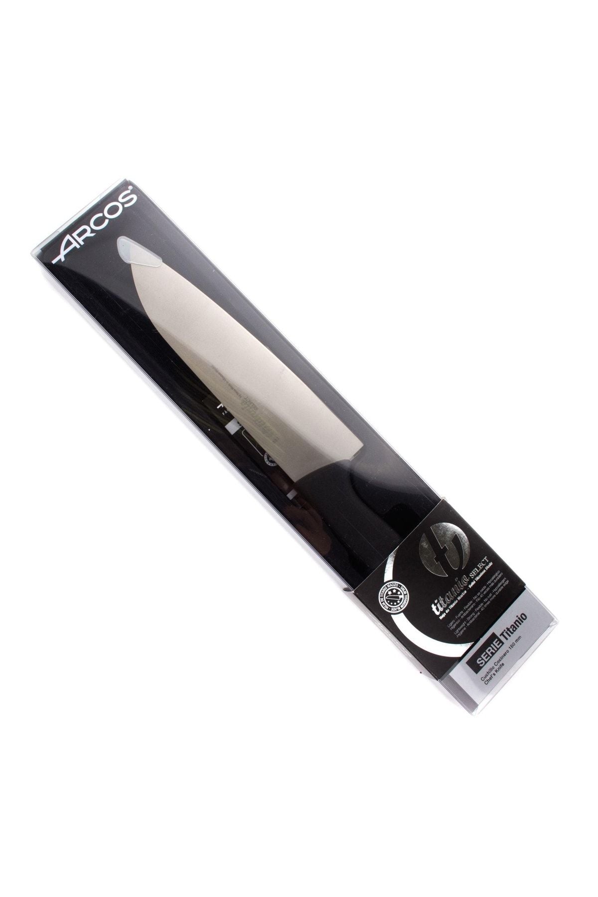 Arcos Titanio 137400 Ispanyol Malı 18 Cm Titanyum Şef Aşçı Bıçağı Pro Chef Mutfak Bıçak Titanium
