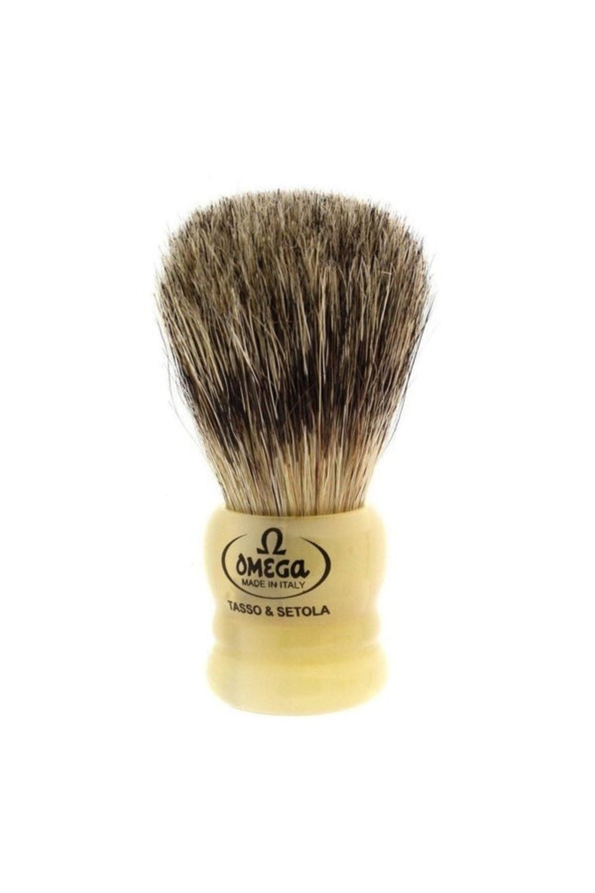 Omega 11047 Mini Boy Cüce Seyahat Tipi Karışık Doğal Kıl Tıraş Fırçası Italyan Kıl Sakal Fırçası