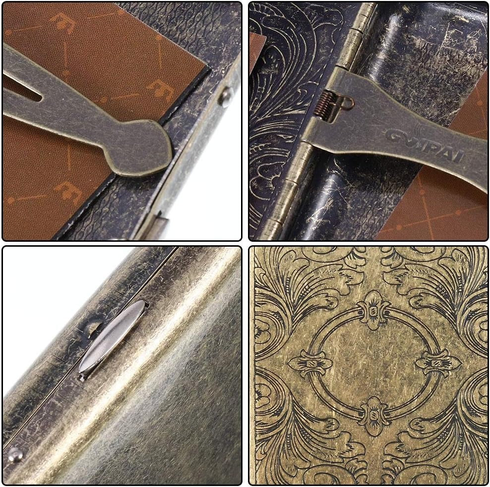 Kısa Sigara Tabakası Kutusu Retro Tasarım Çift Taraflı Tabla Saklama Kutusu ST-108 Metal 95 mm Kare