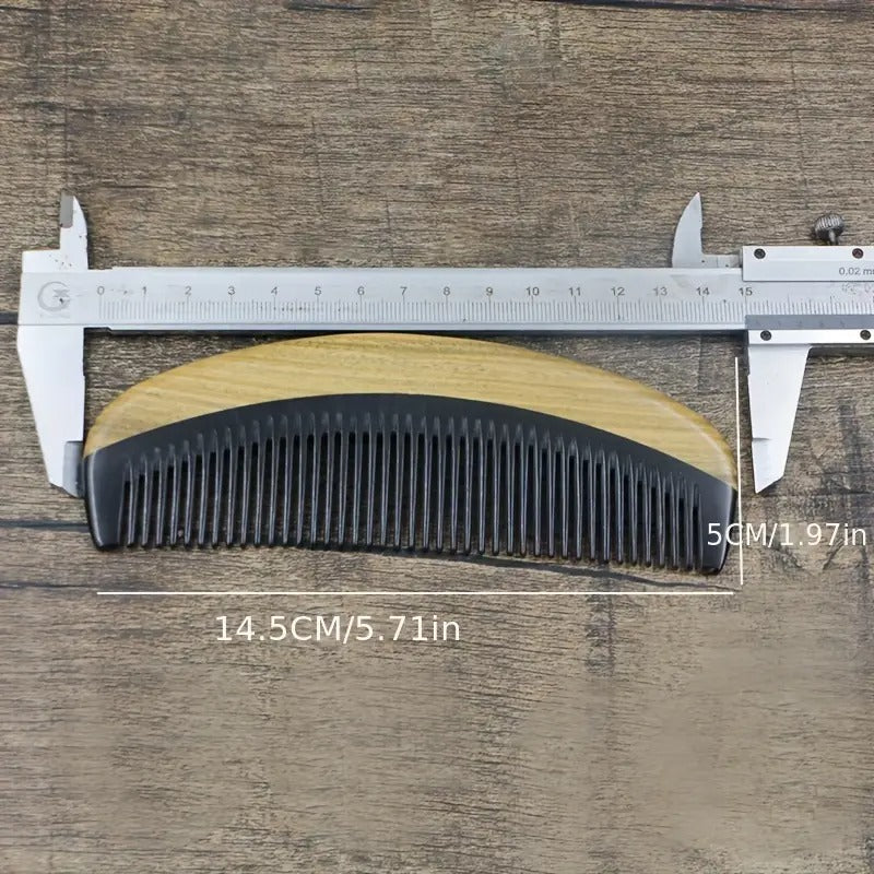 Sandal Ağaçı Kaplamalı Kemik Dişli Tarak Ahşap Saç Tarağı 16 cm AT-130