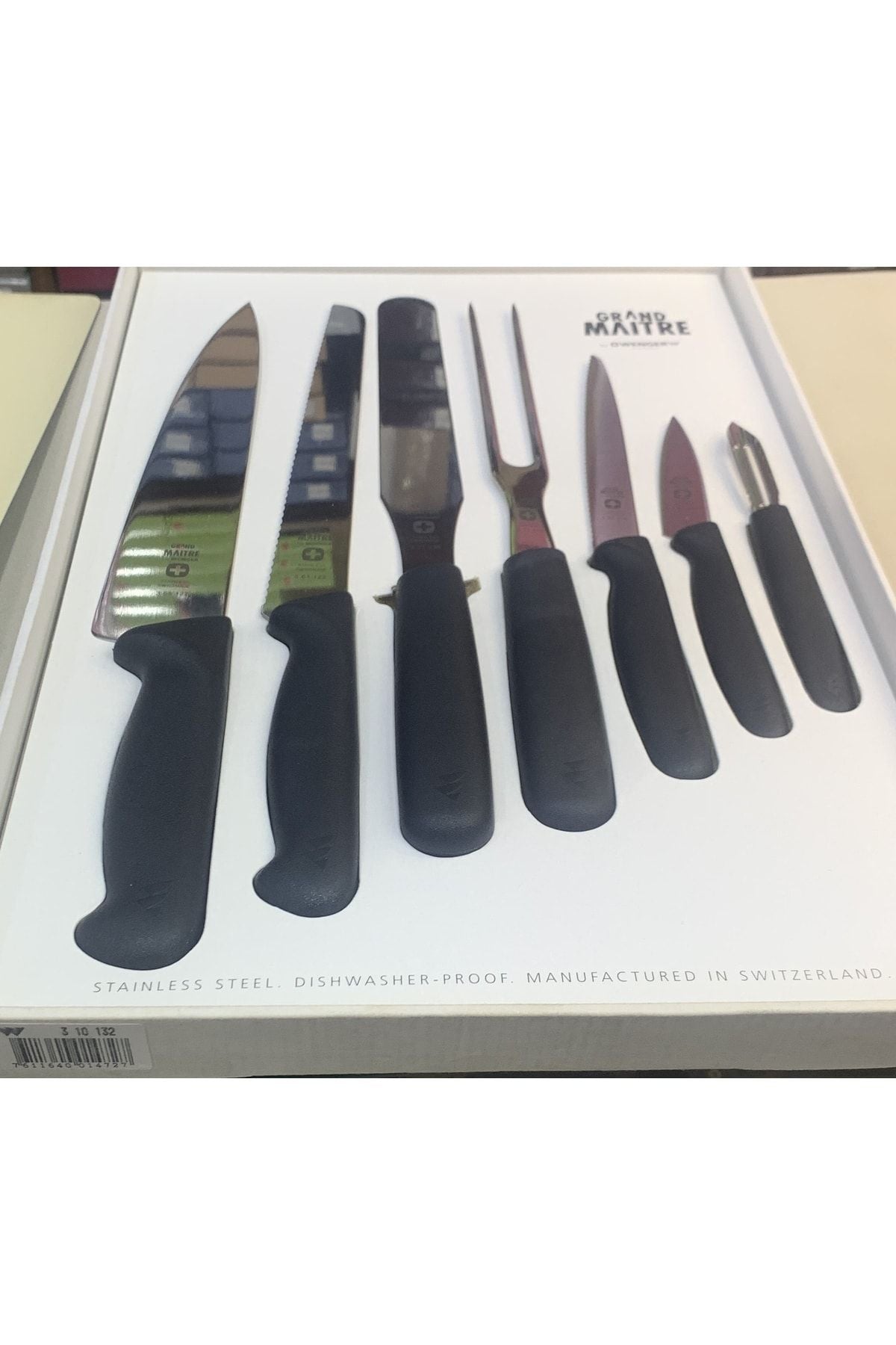Grand Maitre 310132 Profesyonel Şef Bıçak Seti Paslanmaz Çelik Isviçre Malı Chef Bıçağı Set 7