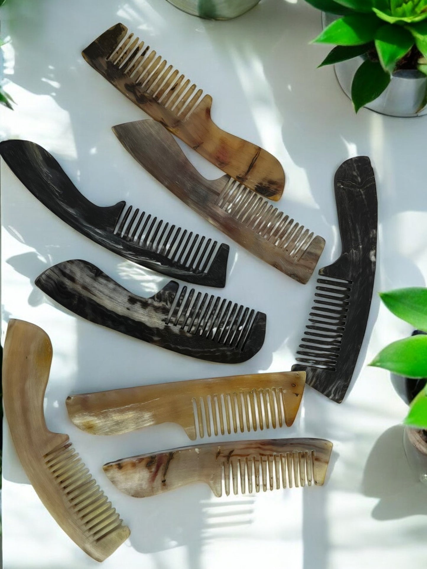 Sorendy Yerli Üretim Koç Boynuzu Kemik Tarak Türk Malı KT-141 El Yapımı Saplı 16 - 19 cm arası
