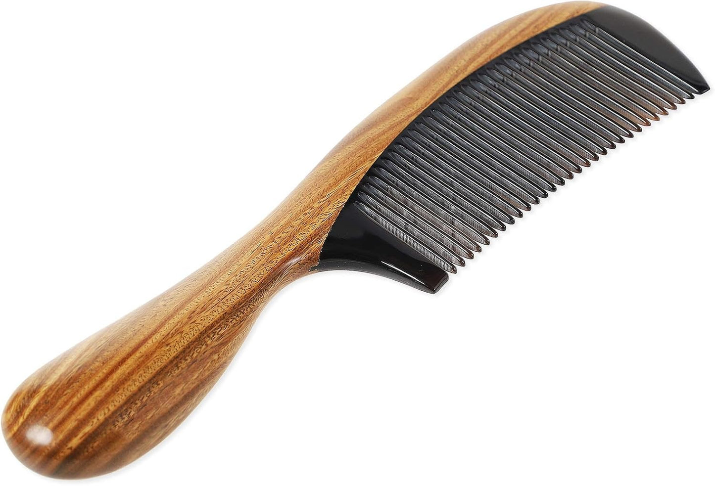 Sorendy Pelesenk Ağaçı Kaplamalı Kemik Dişli Tarak Ahşap Saç Tarağı 20 cm AT-126 Saplı