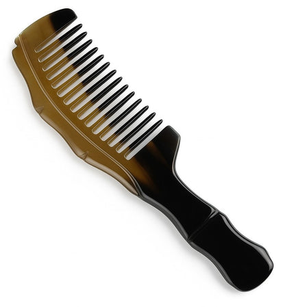 Sorendy Doğal Boynuzdan El Yapımı Kemik Tarak Kıvırcık ve Dalgalı Saçlar için KT-161 - 20 cm Kalın Gövde