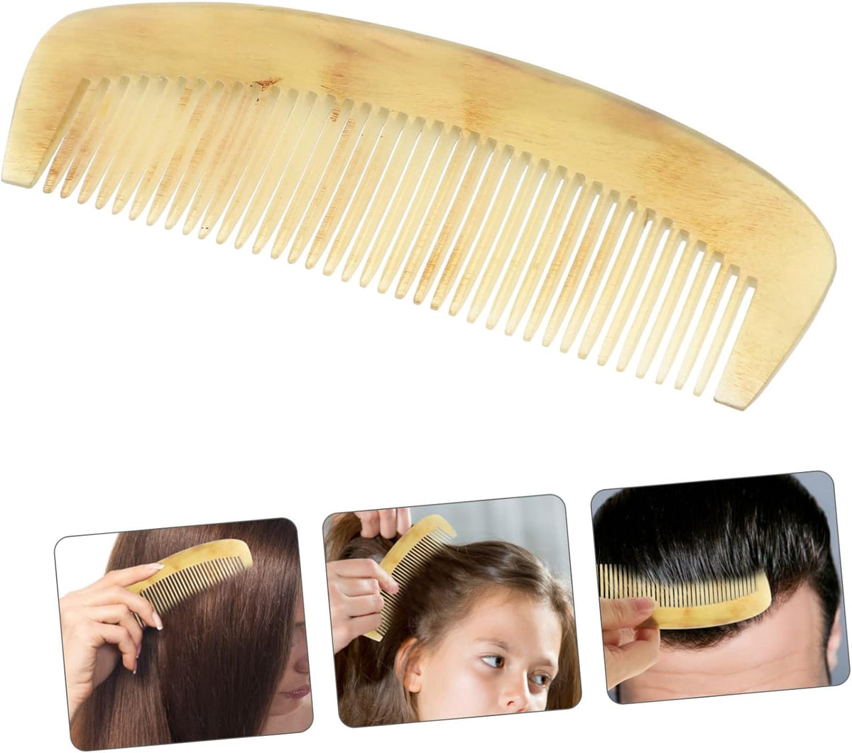 
Sorendy Kt-106 - 14 Cm Sığır Boynuzu Doğal Kemik Tarak Antistatik Saç Tarağı Hakiki El Yapımı