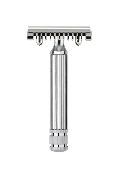 Fatip 42107 Grande Geleneksel Tıraş Makinesi Üç Parçalı Krom Jiletli Çift Kenarlı Tıraş Bıçağı Sakal