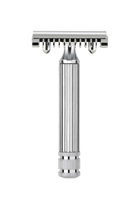 Fatip 42107 Grande Geleneksel Tıraş Makinesi Üç Parçalı Krom Jiletli Çift Kenarlı Tıraş Bıçağı Sakal