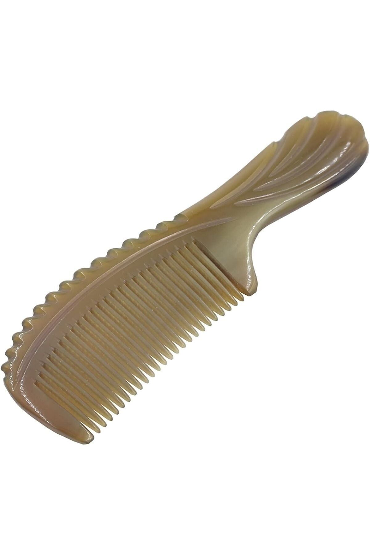 Sorendy Doğal Kemik Tarak Boynuz Saç Tarağı El Yapımı Saplı Kalın KT-120 - 19 CM