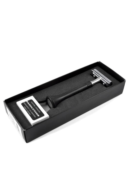 Razolution Solingen 4 Edge Çift Jiletli Sakal Tıraş Makinası Klasik Islak Traş 85600 Silikon Saplı