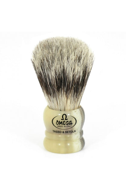 Omega 11047 Mini Boy Cüce Seyahat Tipi Karışık Doğal Kıl Tıraş Fırçası Italyan Kıl Sakal Fırçası