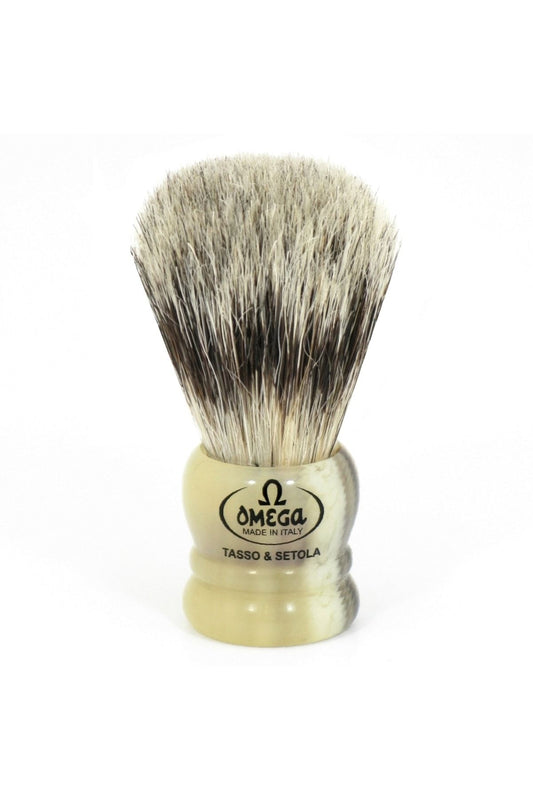 Omega 11047 Mini Boy Cüce Seyahat Tipi Karışık Doğal Kıl Tıraş Fırçası Italyan Kıl Sakal Fırçası