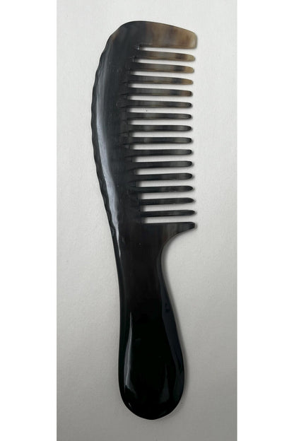 Sorendy Saplı Kemik Tarak Doğal 19 Cm Kt-132 Sığır Boynuzu El Yapımı Geniş Diş Aralıklı Kemik Tarağı