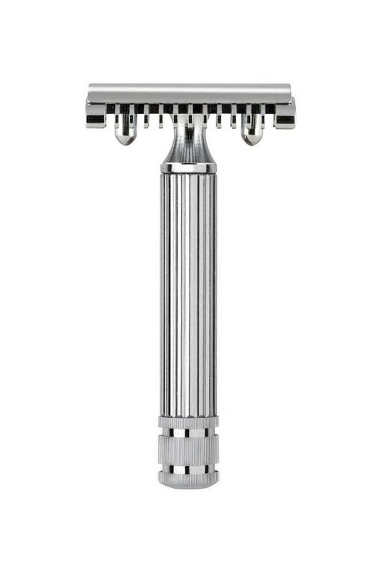 Fatip 42105 Grande Geleneksel Tıraş Makinesi Üç Parçalı Nikel Jiletli Çift Kenarlı Tıraş Bıçağı