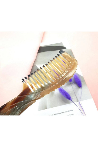 Sorendy Doğal Kemik Tarak Kt-131 - 19 Cm Seyrek Kalın Dişli Kıvırcık Saçlar Saç Tarağı El Yapımı