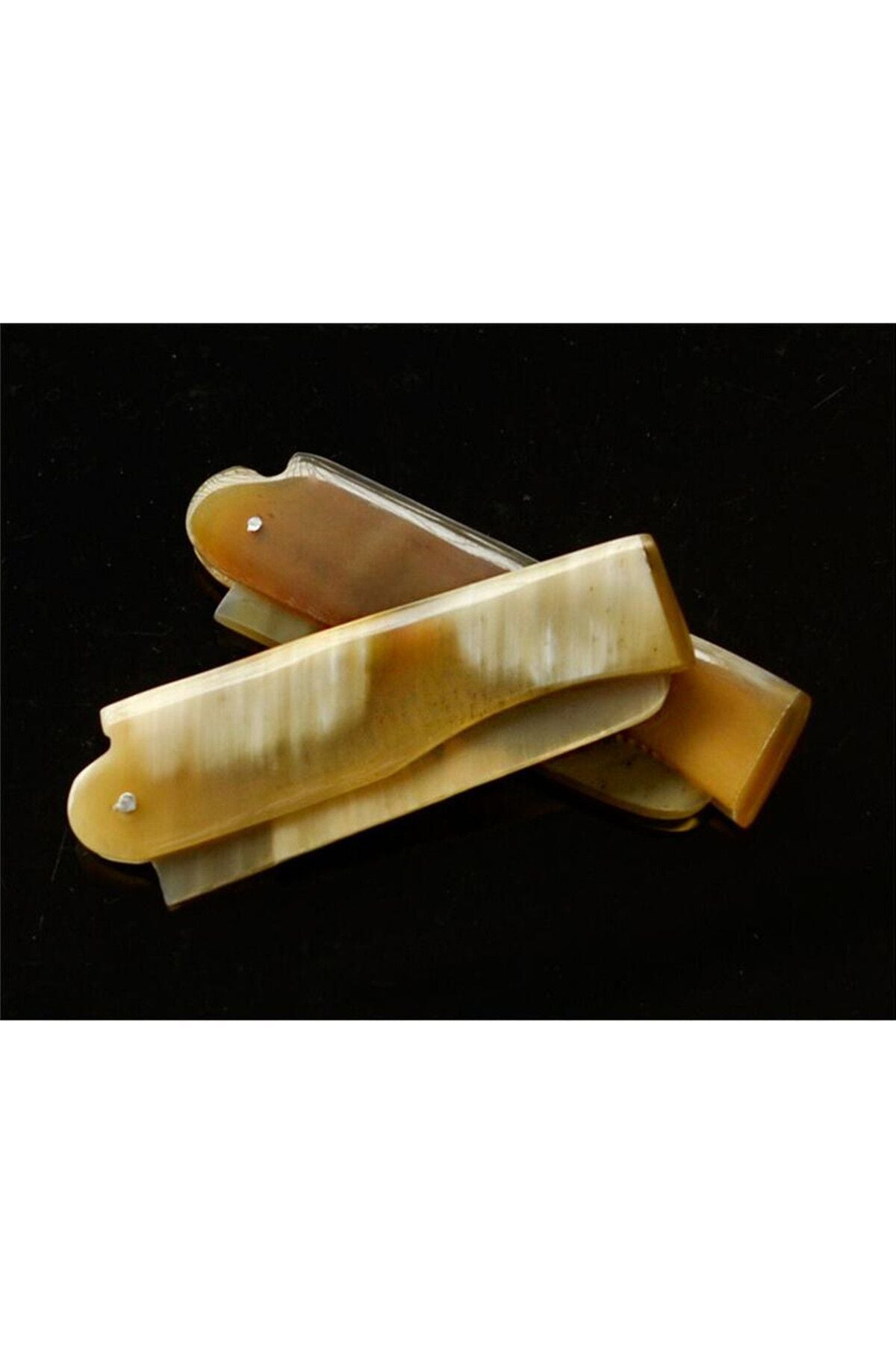 Sorendy Katlanabilir Cep Boy Kt-109 Ustura Sığır Boynuzu Doğal Kemik Tarak Hakiki El Yapımı Katlanır