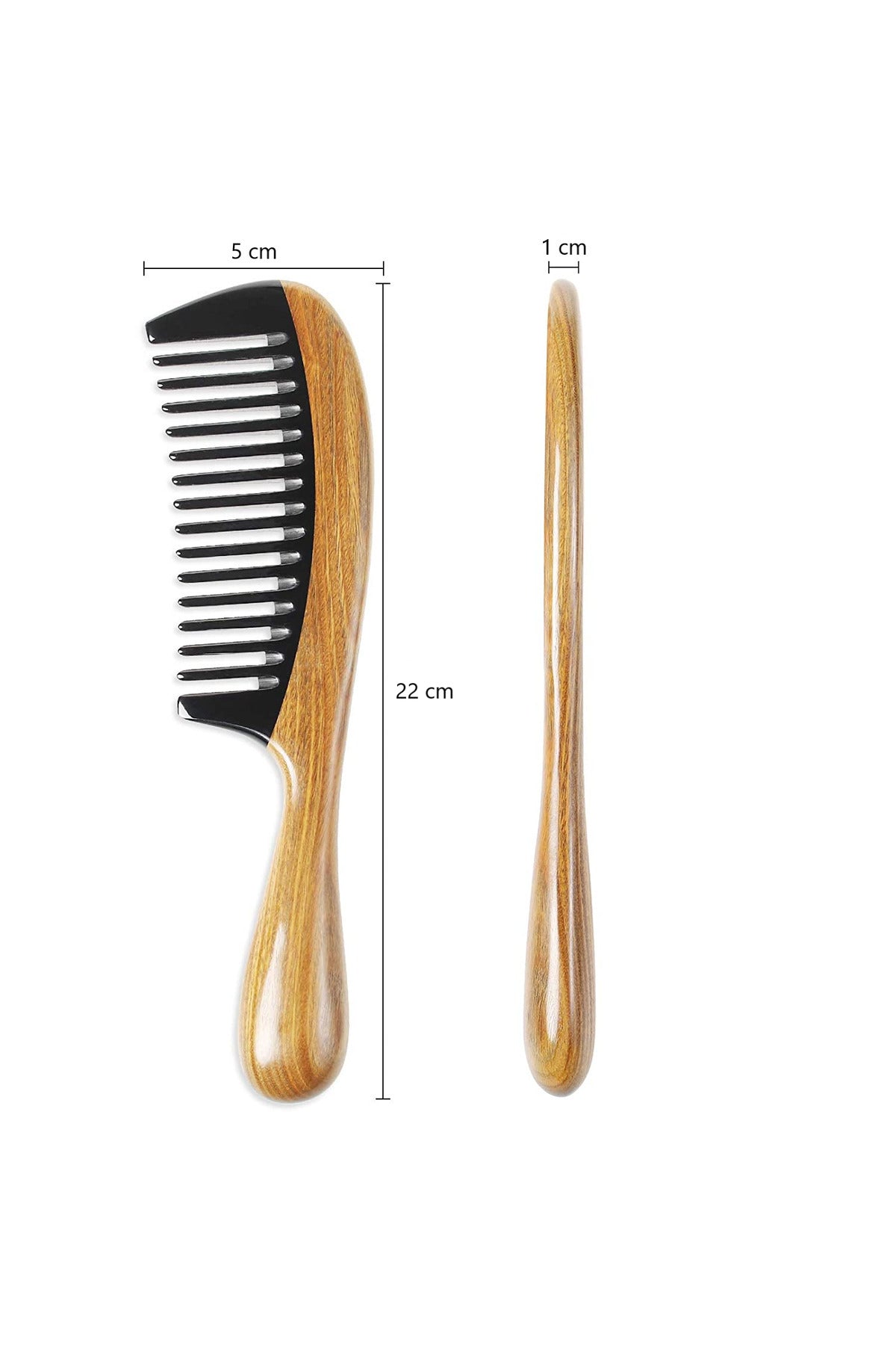 
Sorendy Pelesenk Ağaç Kaplamalı Kemik Tarak 20 cm AT-105 Geniş Dişli Ahşap Saç Tarağı  Doğal