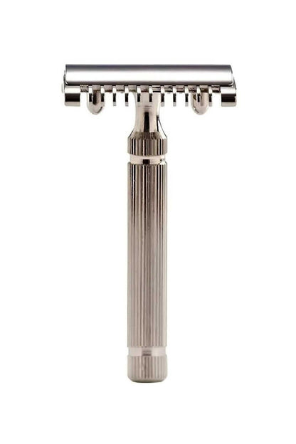 Fatip 42100 Grande Geleneksel Tıraş Makinesi Üç Parçalı Nikel Jiletli Çift Kenarlı Sakal Bıçağı