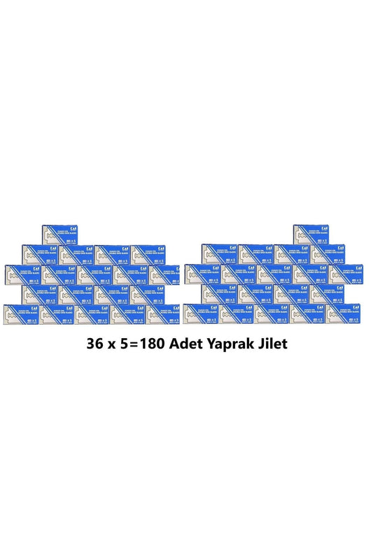 Japon Tam Jilet 180 Adet Tam Yaprak Jilet Sakal Tıraş Jileti Çift Kenarlı 180'li Paket