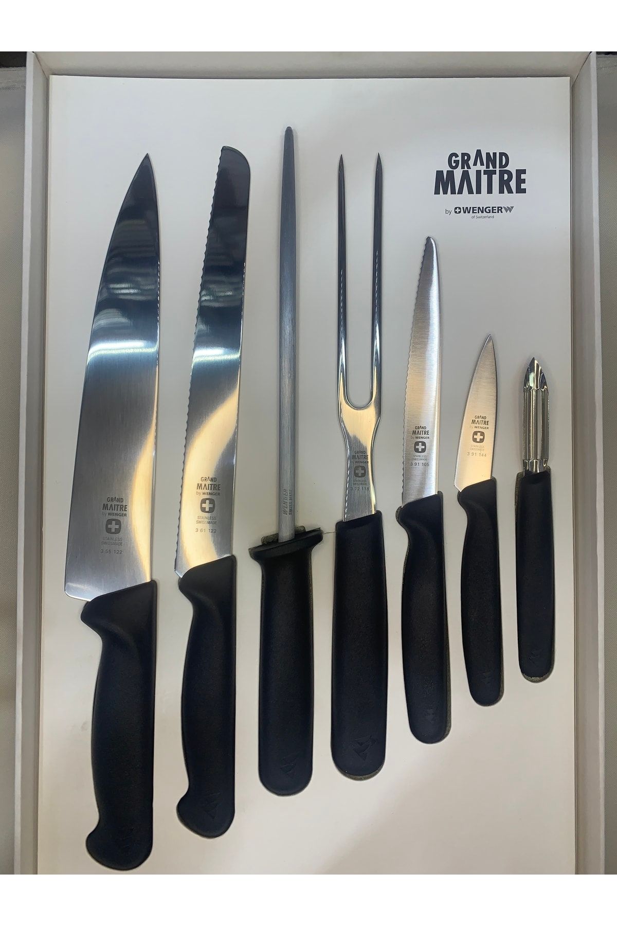 
Grand Maitre 310131 Profesyonel Şef Bıçak Seti Paslanmaz Çelik Isviçre Malı Chef Bıçağı Set 7