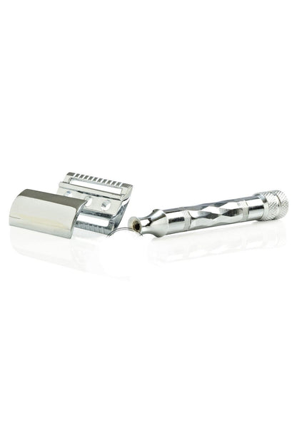 Parker 62r Geleneksel Tıraş Makinesi Üç Parçalı Krom Çift Kenarlı Tıraş Bıçağı Sakal Düz