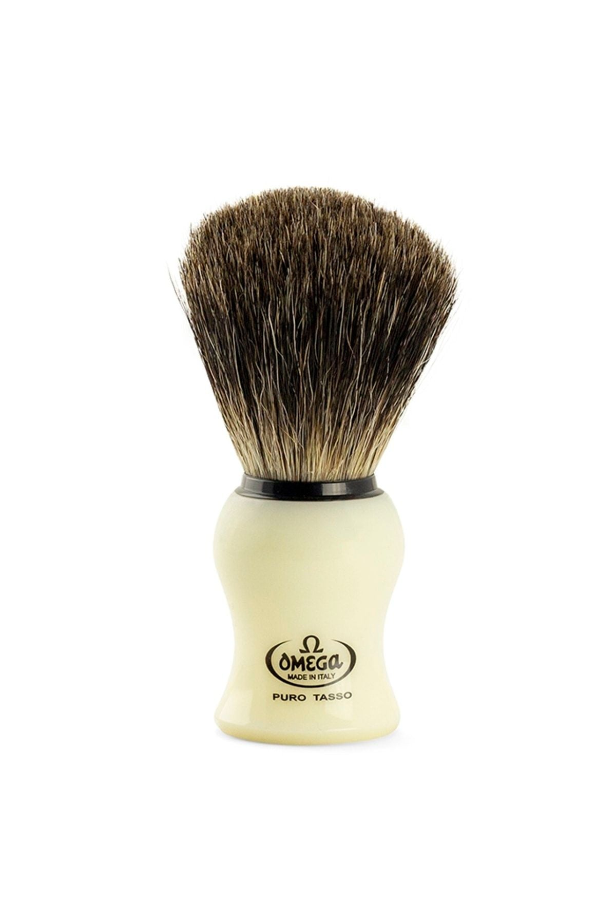 
Omega 13109 Black Badger Porsuk Kılı Doğal Kıl Tıraş Fırçası Italyan Gerçek Sakal Köpüğü Fırçası