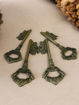Attariye Büyük Kapı Anahtarı Şişe Açacağı Duvar Dekor Vintage Avrupa Tasarım Pirinç 18 cm SA-102