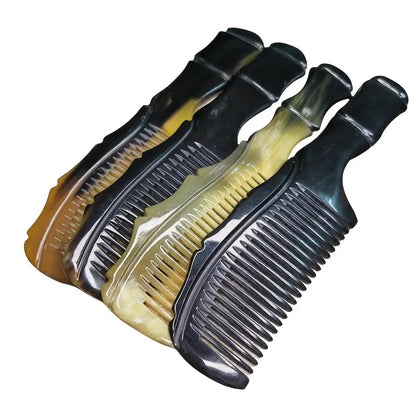 Mini Saplı Çanta Tarağı Doğal Kemik Tarak Boynuz Saç Tarağı El Yapımı Saplı Mini KT-148 - 16 CM