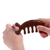 Sandal Ağacı Skalp Masaj Tarağı Ahşap Gua Sha Kafa Derisi Meridyen Akupresür Masaj Tarağı AT-139