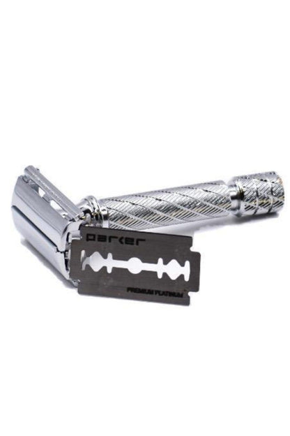 Parker 87R Emniyetli Tıraş Makinesi Klasik Geleneksel Tıraş Krom Kelebek Üstten Açılan
