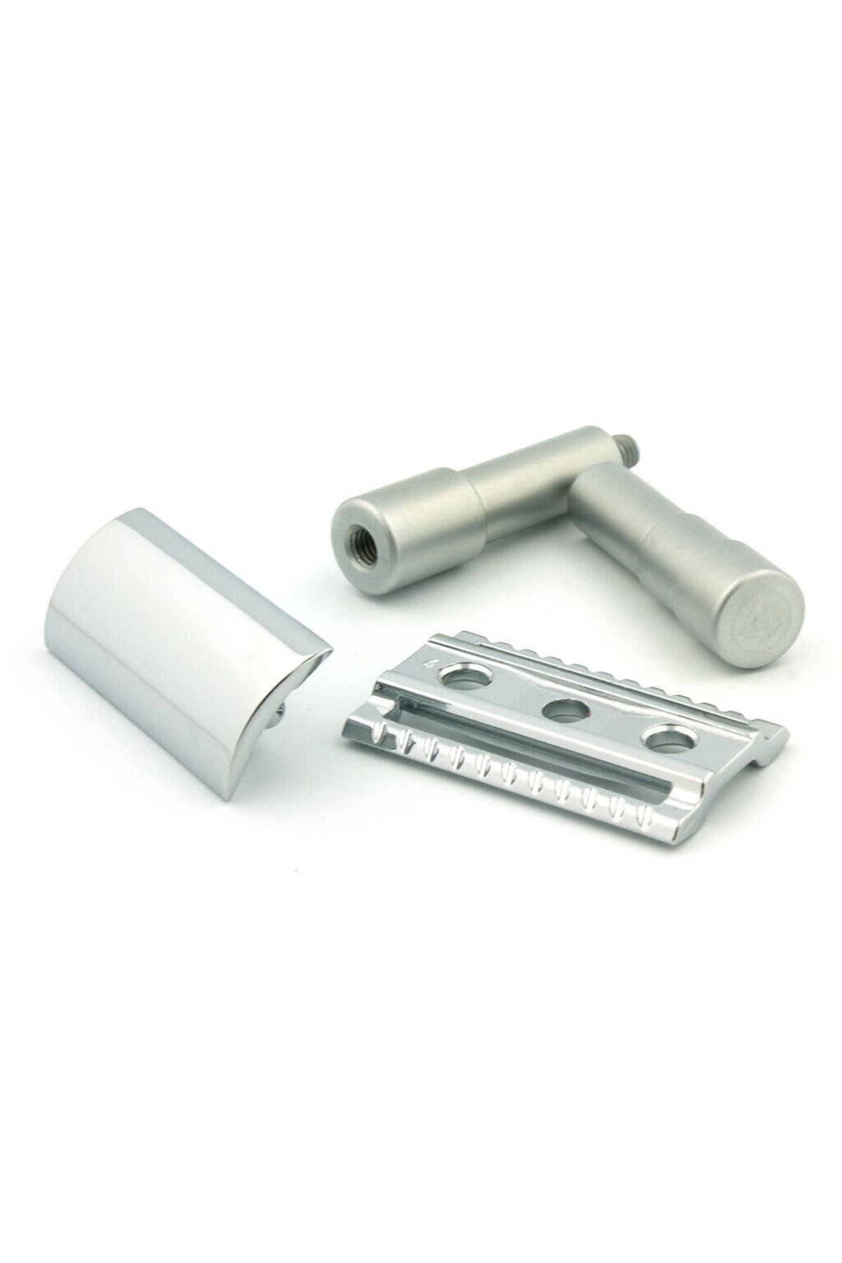 
46c Seyahat Çantalı Taşınabilir Tıraş Makinesi Taraklı 4 Parçaya Bölünen 100 Mm Metal Klasik Tıraş