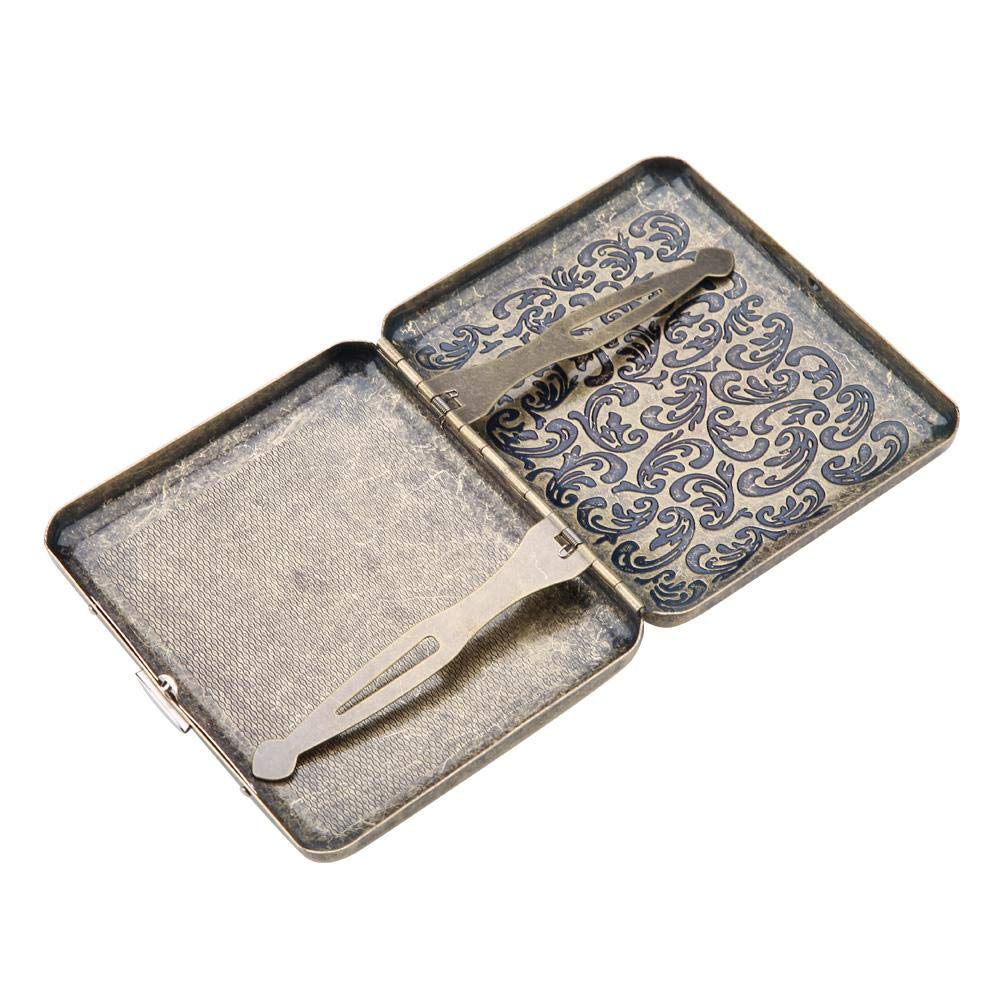 
Kısa Sigara Tabakası Kutusu Retro Tasarım Çift Taraflı Tabla Saklama Kutusu ST-106 Metal 95 mm